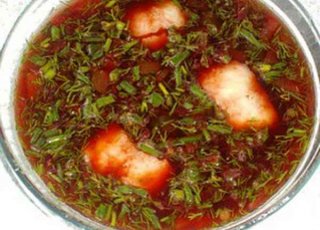 Суп из рыбы, овощей и кваса
