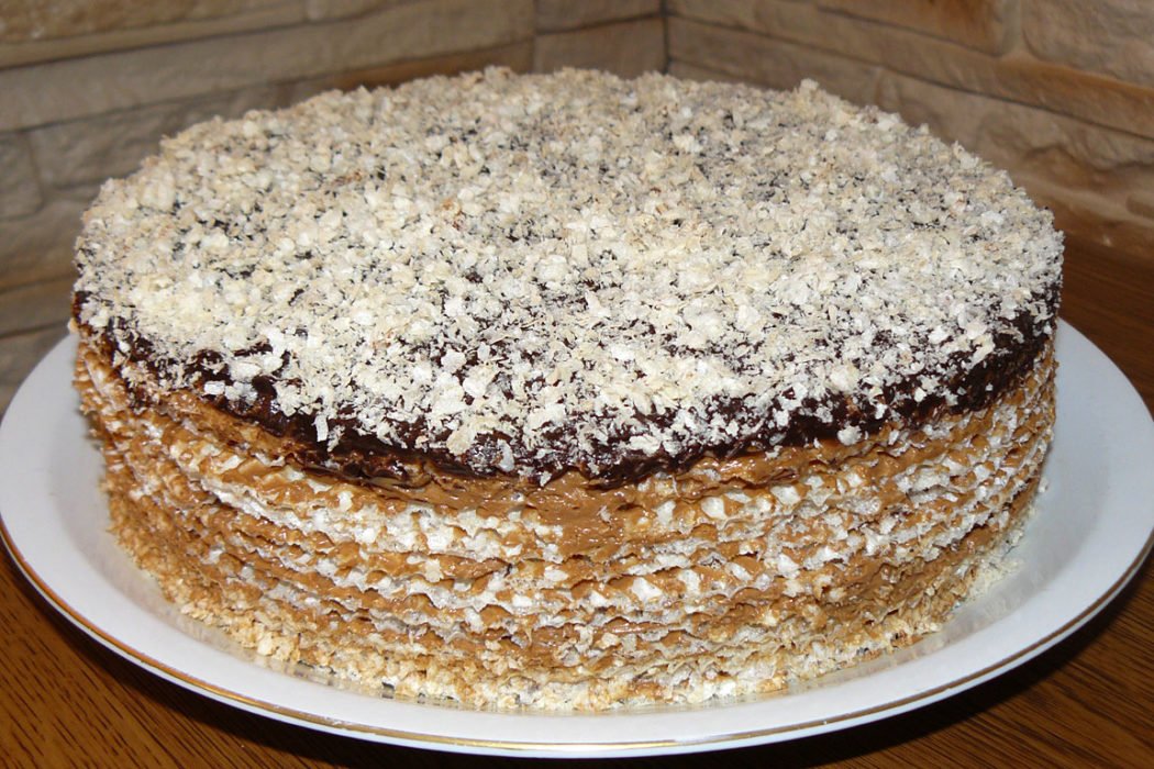Вафельный торт со сгущенкой 
