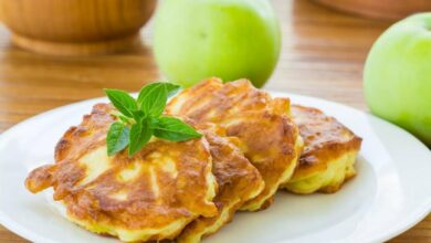 Оладьи с яблоками