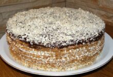 Вафельный торт со сгущенкой