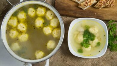 Суп с картофельными шариками