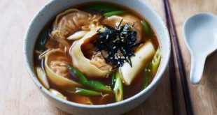 Корейский суп с пельменями