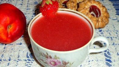 Кисель с клубничным вареньем