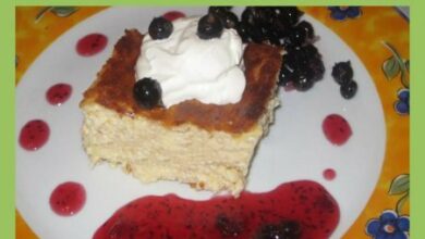 Творожная запеканка с ягодами