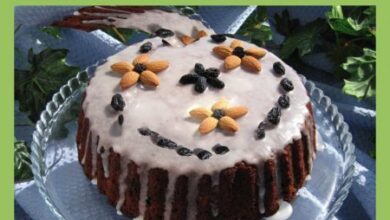 Пирог медовый с миндалем