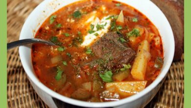 Рассольник с говядиной