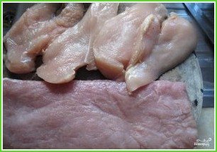 Курица со свининой в духовке - фото шаг 1