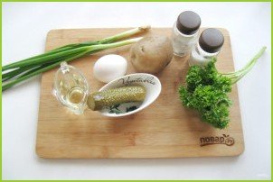 Картофельный салат с зеленым луком - фото шаг 1
