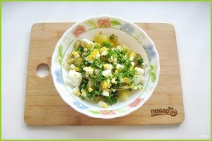 Картофельный салат с зеленым луком - фото шаг 6