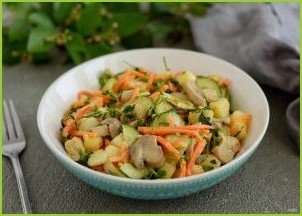 Салат из моркови и шампиньонов - фото шаг 6