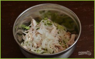 Рецепт салата с пекинской капустой и курицей - фото шаг 3