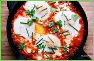 Яйца в томатном соусе с нутом - фото шаг 4