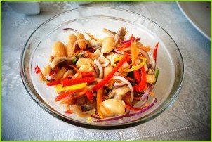 Овощной салат с филе сельди - фото шаг 3