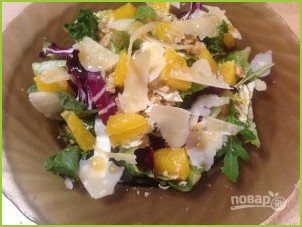 Свежий салат с апельсином и орехами - фото шаг 9