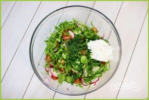 Легкий овощной салат - фото шаг 5