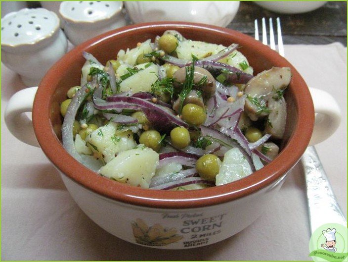Салат из картофеля и грибов - фото шаг 1