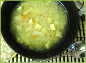 Суп с копченым сыром - фото шаг 7