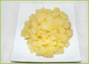 Салат с креветками и ананасом - фото шаг 3