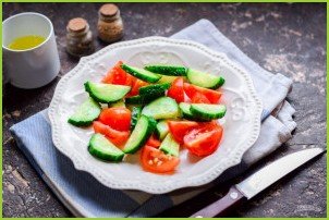 Диетический салат с тунцом - фото шаг 2