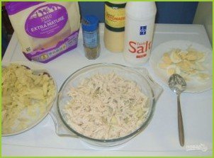 Салат из курицы и шампиньонов - фото шаг 9