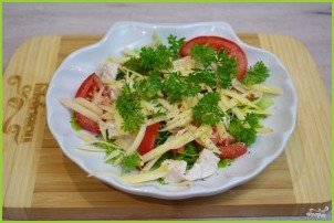 Салат с индейкой и помидорами - фото шаг 4