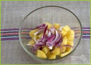 Картофельный салат с квашеной капустой - фото шаг 3