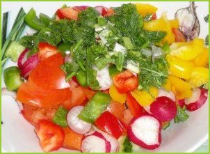 Овощной салат на скорую руку - фото шаг 6