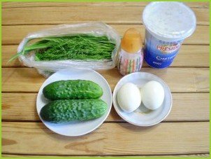 Салат из яиц и огурцов - фото шаг 1