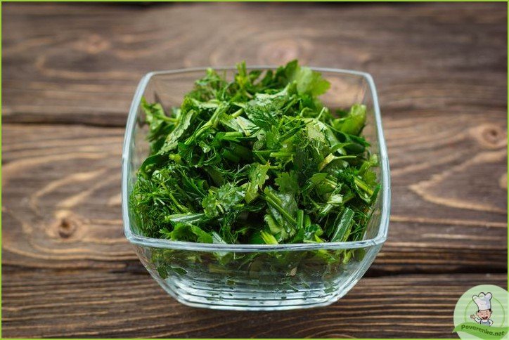 Салат из свежей зелени - фото шаг 1
