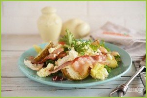 Теплый салат с картофелем и беконом - фото шаг 5
