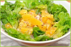 Апельсиновый салат с зеленью - фото шаг 7