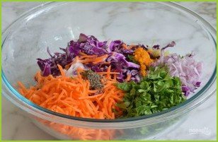 Капустный салат с цитрусовой заправкой - фото шаг 2
