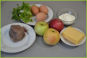 Салат из печени с яблоком - фото шаг 1