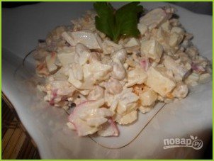 Салат с рисом и крабовыми палочками - фото шаг 5