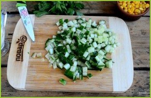 Крабовый салат рецепт классический - фото шаг 4