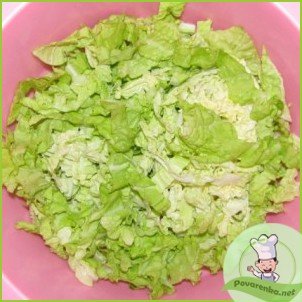 Вегетарианский салат из пекинской капусты - фото шаг 2