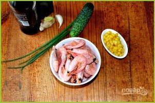 Салат с креветками и зеленым луком - фото шаг 1