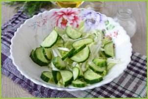 Постный салат с горошком - фото шаг 4