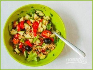 Салат из зеленой гречки - фото шаг 6