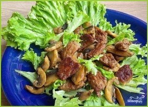 Салат со свининой и шампиньонами - фото шаг 5
