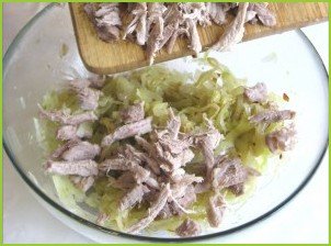 Салат из редьки с мясом - фото шаг 3