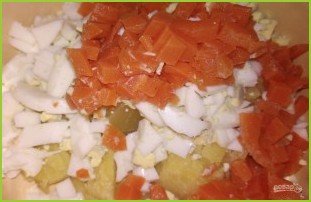 Мясной салат с индейкой - фото шаг 3
