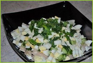 Салат с консервированными кальмарами - фото шаг 4