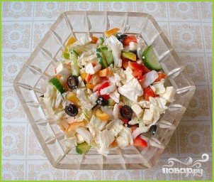 Греческий салат на Новый год - фото шаг 6