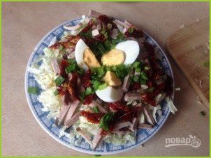 Мясной салат с пекинской капустой - фото шаг 7