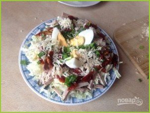 Мясной салат с пекинской капустой - фото шаг 8