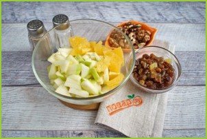 Салат из яблок и апельсина - фото шаг 2