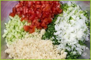 Салат с овощами и булгуром - фото шаг 6