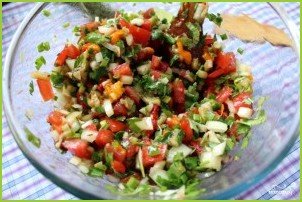 Салат с запеченными овощами - фото шаг 11