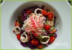Салат из морепродуктов и овощей - фото шаг 6